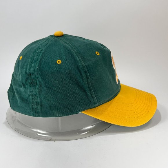 VTG Youngan Kudzu Tulsa Drillers Snapback Baseball Hat Cap Green Gold Mens - Picture 5 of 15